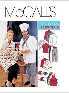 McCall's Patterns M2233 Misses' and Men's Jacket, Shirt, Apron, Pull-On Pants,